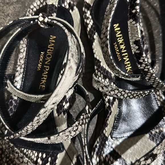 Marion Parke Natural Python Harvey Gladiator Sandals NWB - Picture 8 of 10